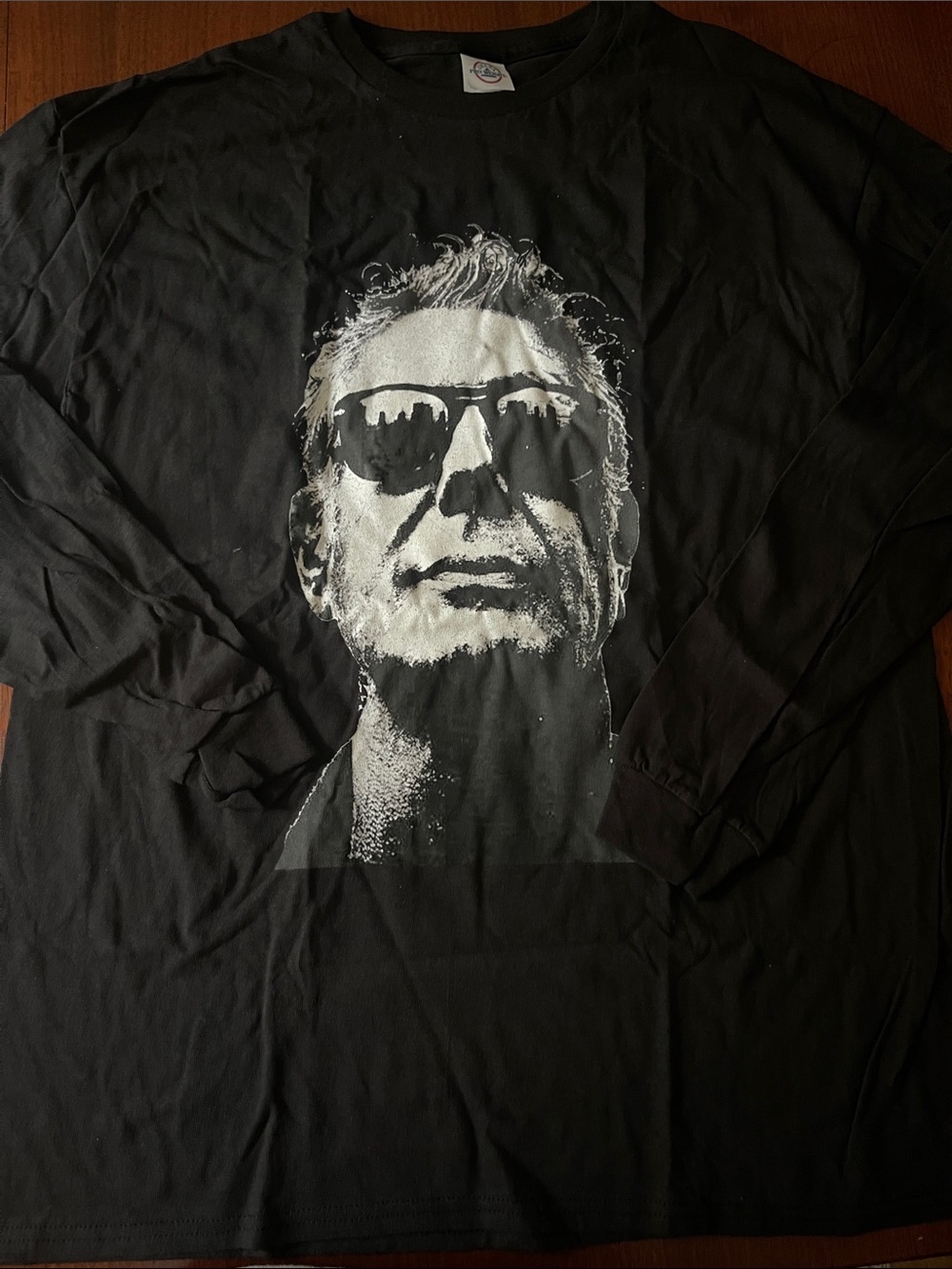 Anthony Bourdain Black Long-Sleeve Graphic Tee